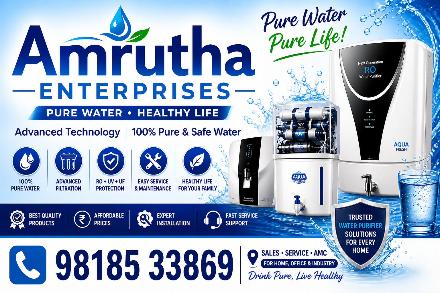 Pure Water Solutions for Home & Office – Amrutha Enterprises